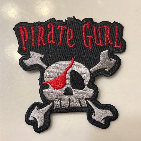 Pirate Gurl One Eyed Iron On Patch - Picture 1 of 1